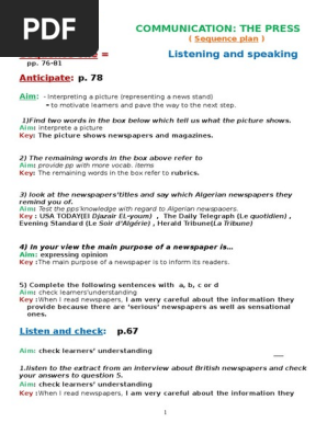243220952 Unit Plan 1AS Unit 2 Communication the Press Our Findings Show 1 Doc