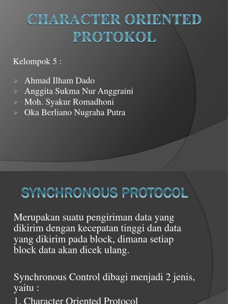 Kelompok 5 Character Oriented Protokol | PDF