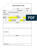 Document Submittal Form: Request of Inspection Closure