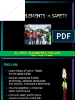 Human Elements in Safety: By: Engr. Alexander B. Trillana Osh Consultant