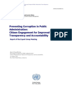Preventing Corruption in Public Administration On Citizen Engagement For Improved Transparency and Accountability