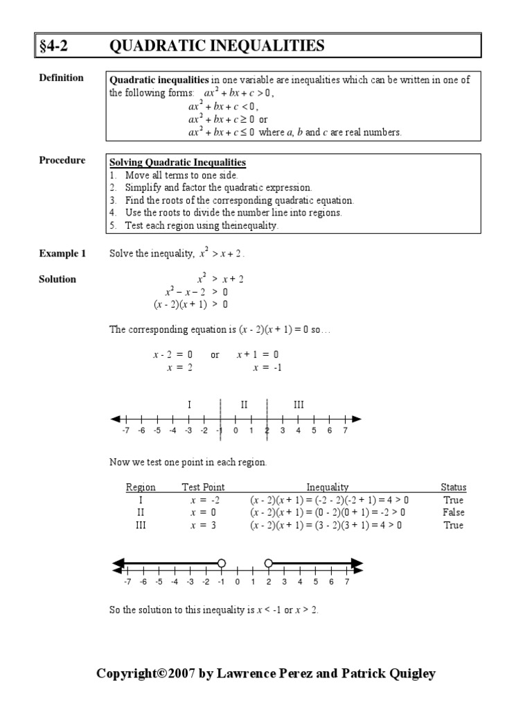 42 | Quadratic Equation | Inequality (Mathematics)