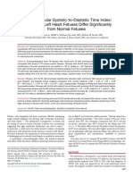 Right Ventricular Systolic-to-Diastolic Time Index: Hypoplastic Left Heart Fetuses Differ Significantly From Normal Fetuses