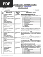 BZU Latest Jobs Advertisement