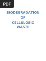 Bio Degradation of Cellulosic Waste 1