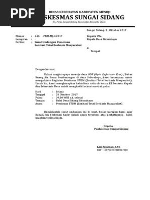 Surat Undangan Pemicuan Stbm
