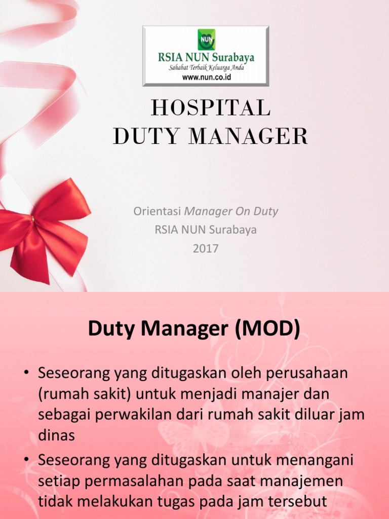 Hospital Duty Manager