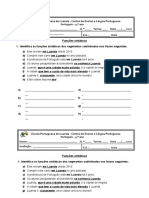 Ficha Formativa 3 - Funções Sintáticas