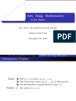 MTH-812 Adv. Engg. Mathematics: Cubic Spline