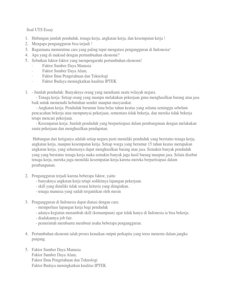 Soal Uts Essay