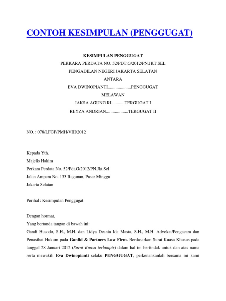 Contoh Kesimpulan Docx