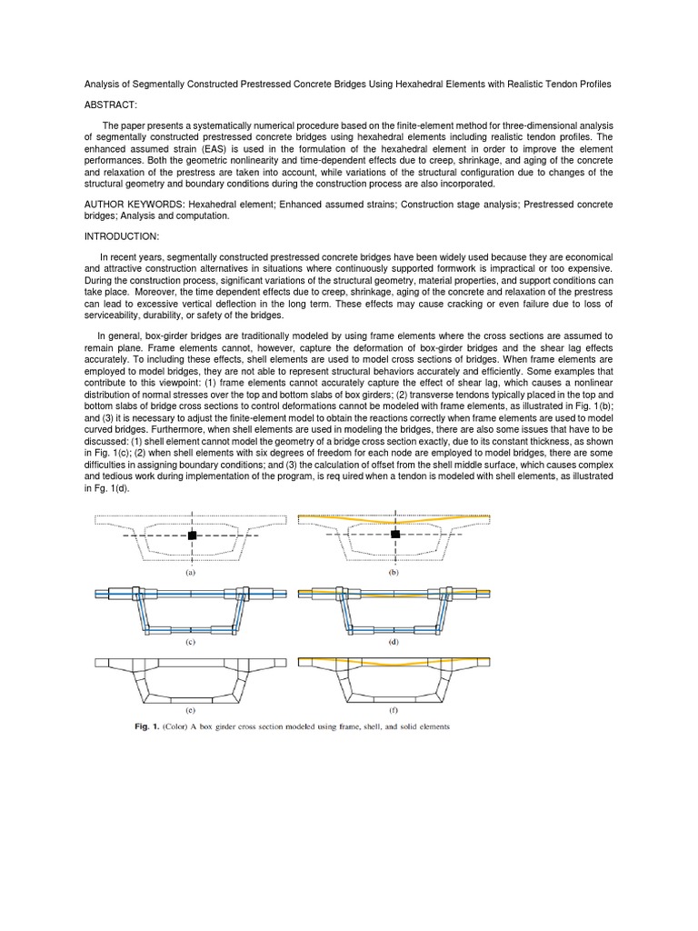 3D Analysis of Prestressed Bridges | PDF | Prestressed Concrete | Beam ...