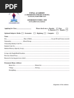 Admission Form