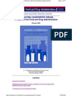 Combating Counterfeit Drugs A Report of The Food and Drug Administration