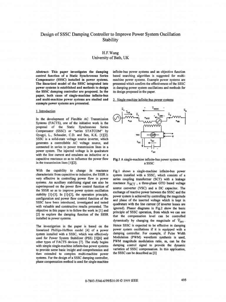 Vsce Design SSSC Damping Controller To Improve Power System
