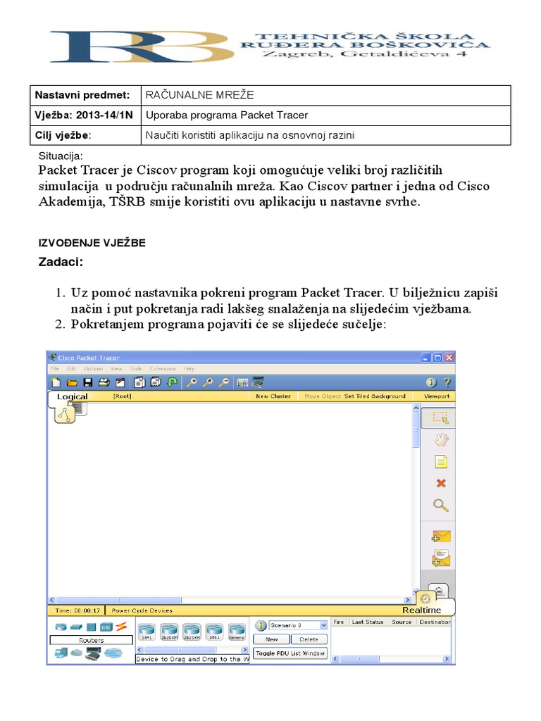 Uporaba Program Packet Tracer | PDF