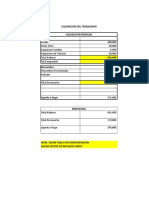 Liquidación mensual trabajador