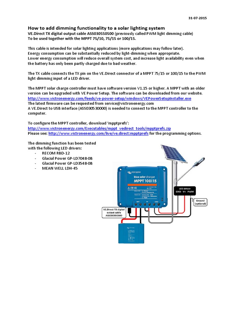 Dimming Solar Lighting with VE.Direct TX Cable | PDF | Computers ...