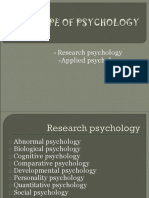 Research Psychology - Applied Psychology