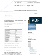 AX2012 Backup and Restore + System Tables