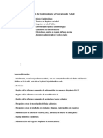 Actividades División de Epidemiología y Programas de Salud