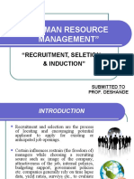 Human Resource Management: Recruitment, Selection & Induction Process at Reliance Communication