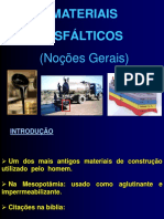 Materiais asfálticos: noções gerais sobre asfalto e betume