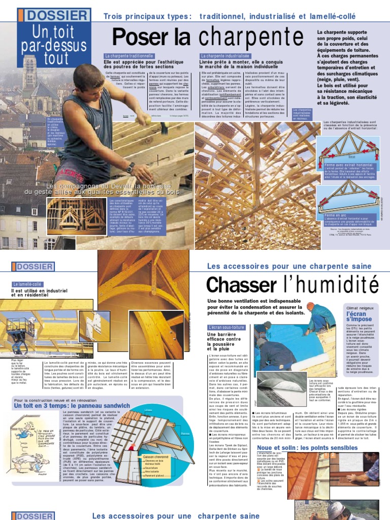 Charpentes industrialisées en bois | PDF | Bois | Toit
