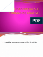 La Realidad Social Sus Formas de Analisis