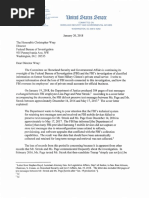 Senator Ron Johnson Letter to FBI Director Christopher Wray