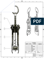 Diseño de sacacorchos: Lista de piezas y planos de ensamblaje