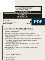 3.MIL 4. Types of Media Part 2 Mass Media and Media Effects