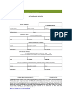 Formato de Actualización de Datos PDF