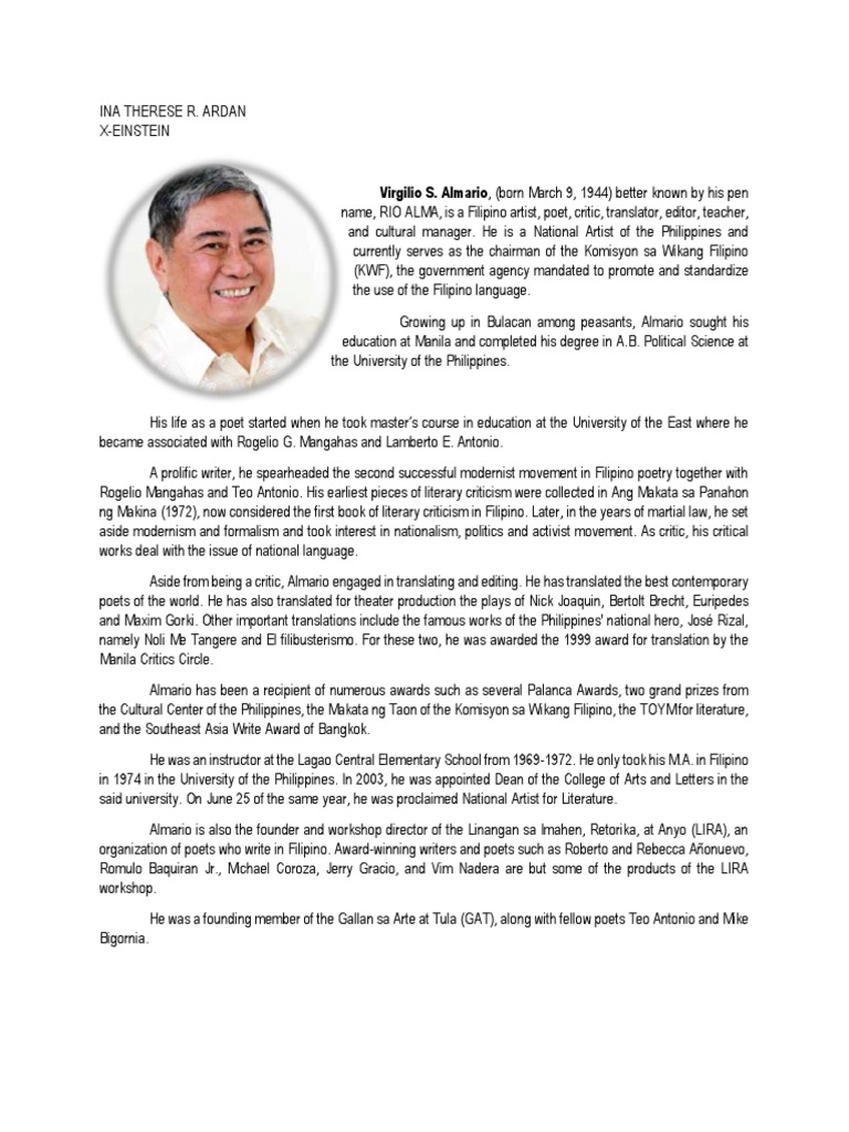 Huma Assignment Philippines Poetry