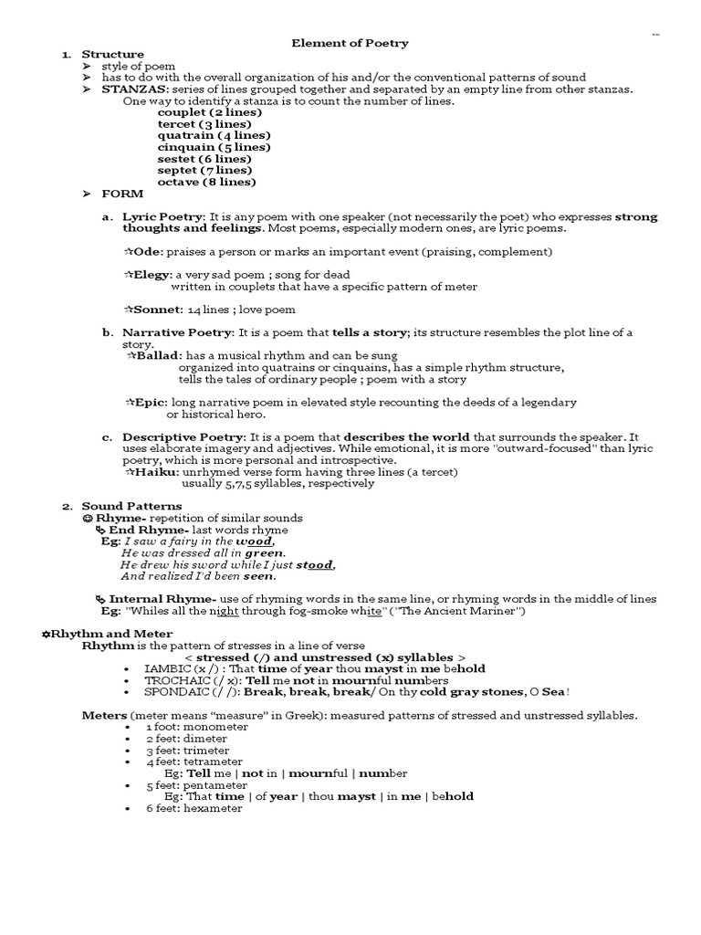 element-of-poetry-pdf-metre-poetry-poetry