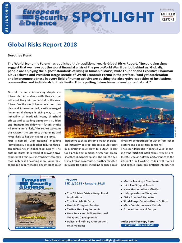 Global Risks Report 2018 Insights | PDF | Darpa | Navies