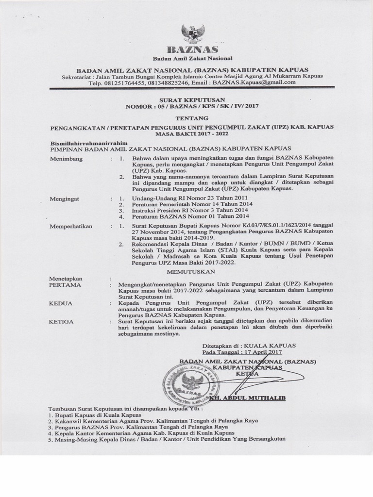 Sk Unit Pengumpul Zakat Rs