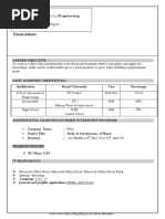 Engineering Fresher Resume Sample Download