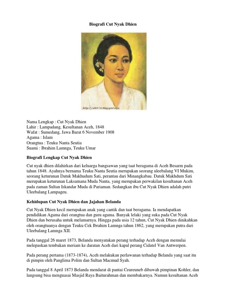 Biografi Cut Nyak Dhien