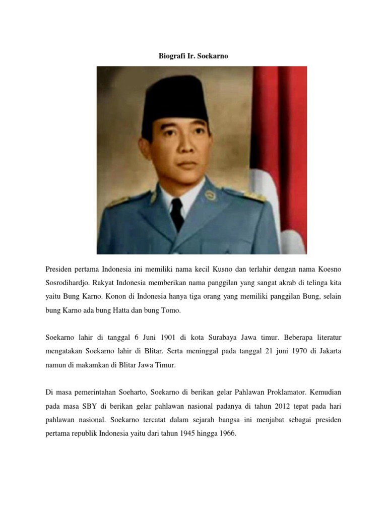 Biografi Ir Soekarno Dalam Bahasa Jawa Pigura