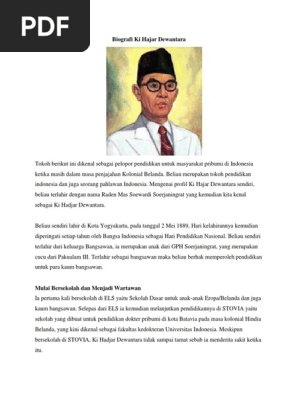 Biografi Ki Hajar Dewantara