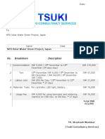 No. Breakdown Description Amount: NPO Solar Water Green Project, Japan INR 413,995