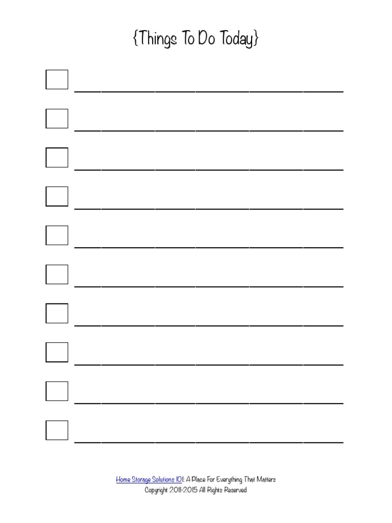 Printable To Do List | PDF