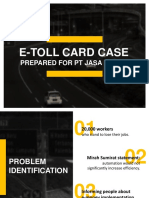 E-Toll Card Case: Prepared For PT Jasa Marga