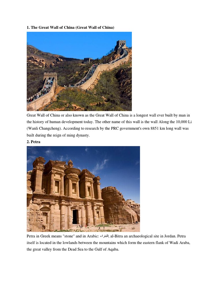 7 Keajaiban Dunia Dalam Bahasa Inggris Archaeology Home & Garden