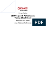 Cognos 8 Performance Tuning Cheat Sheet