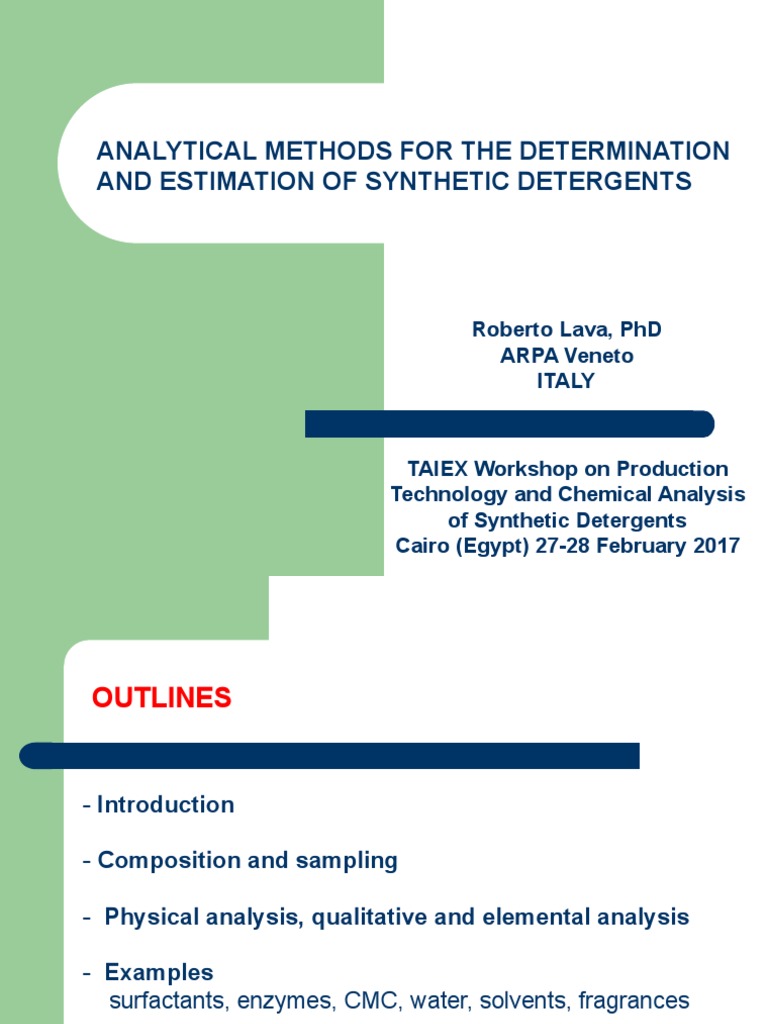 Analytical Methods Synthetic Detergents PDF High Performance