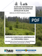 Recopilación de experiencias de introducción de especies forestales en Álava