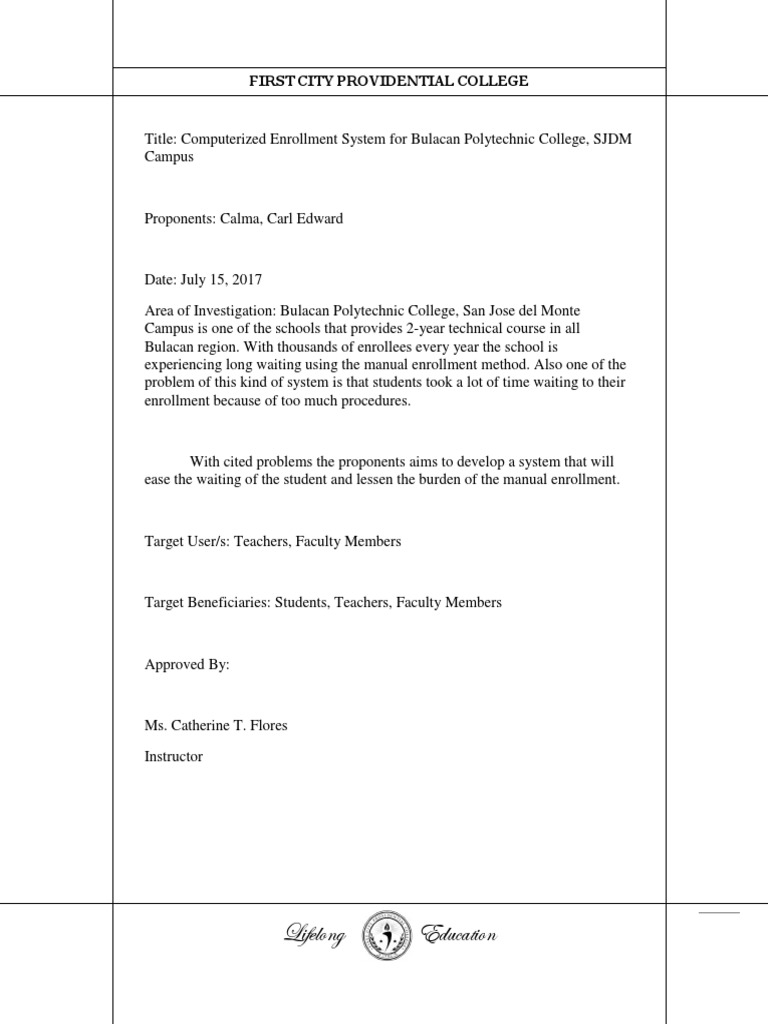 Sample thesis documentation of enrollment system 06 image