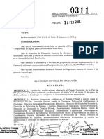 0311-15 CGE Rectificación - Carrera Profesorado de Educación Secundaria en Inglés